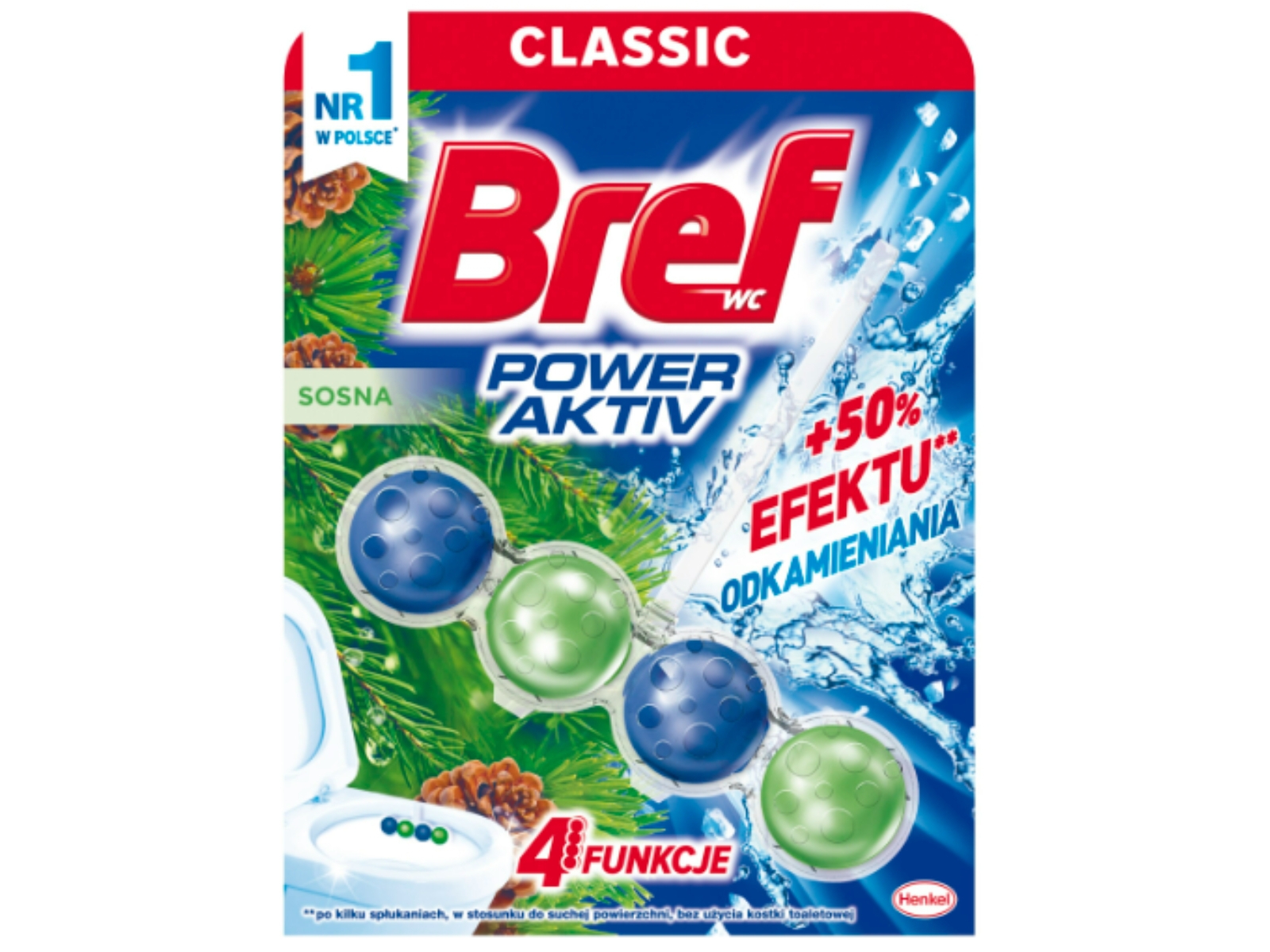 Zawieszka do toalet BREF POWER AKTIV Kulki SOSNA